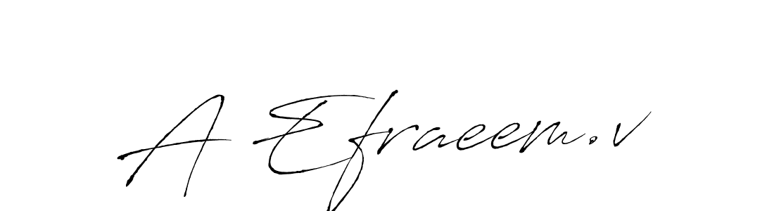 The best way (Antro_Vectra) to make a short signature is to pick only two or three words in your name. The name A Efraeem.v include a total of six letters. For converting this name. A Efraeem.v signature style 6 images and pictures png