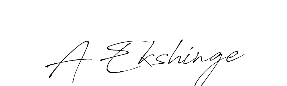 How to make A Ekshinge name signature. Use Antro_Vectra style for creating short signs online. This is the latest handwritten sign. A Ekshinge signature style 6 images and pictures png
