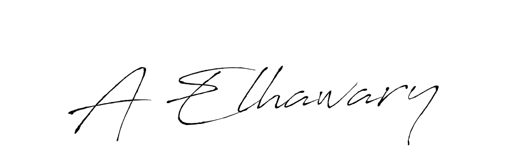 How to make A Elhawary name signature. Use Antro_Vectra style for creating short signs online. This is the latest handwritten sign. A Elhawary signature style 6 images and pictures png