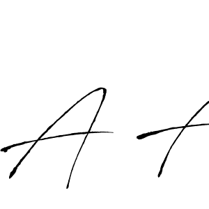 A F stylish signature style. Best Handwritten Sign (Antro_Vectra) for my name. Handwritten Signature Collection Ideas for my name A F. A F signature style 6 images and pictures png