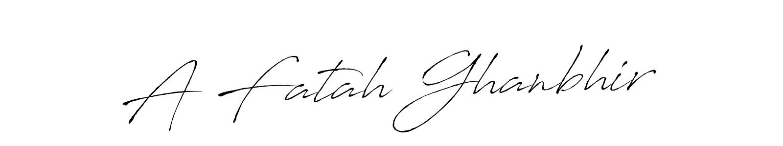 Also we have A Fatah Ghanbhir name is the best signature style. Create professional handwritten signature collection using Antro_Vectra autograph style. A Fatah Ghanbhir signature style 6 images and pictures png