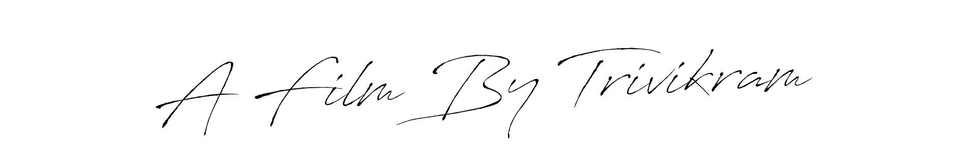 How to make A Film By Trivikram name signature. Use Antro_Vectra style for creating short signs online. This is the latest handwritten sign. A Film By Trivikram signature style 6 images and pictures png