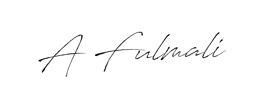 This is the best signature style for the A Fulmali name. Also you like these signature font (Antro_Vectra). Mix name signature. A Fulmali signature style 6 images and pictures png