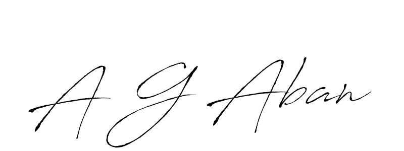 Create a beautiful signature design for name A G Aban. With this signature (Antro_Vectra) fonts, you can make a handwritten signature for free. A G Aban signature style 6 images and pictures png