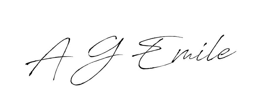 if you are searching for the best signature style for your name A G Emile. so please give up your signature search. here we have designed multiple signature styles  using Antro_Vectra. A G Emile signature style 6 images and pictures png
