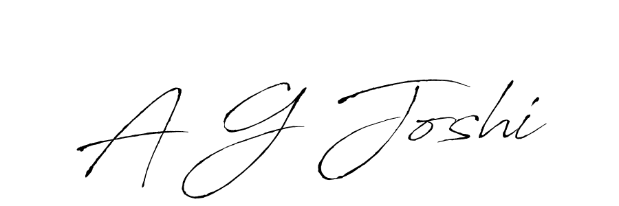 How to make A G Joshi name signature. Use Antro_Vectra style for creating short signs online. This is the latest handwritten sign. A G Joshi signature style 6 images and pictures png