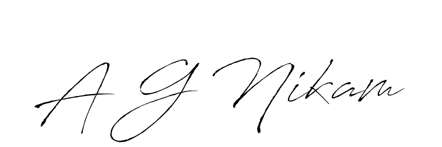 You should practise on your own different ways (Antro_Vectra) to write your name (A G Nikam) in signature. don't let someone else do it for you. A G Nikam signature style 6 images and pictures png