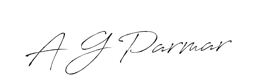 Create a beautiful signature design for name A G Parmar. With this signature (Antro_Vectra) fonts, you can make a handwritten signature for free. A G Parmar signature style 6 images and pictures png