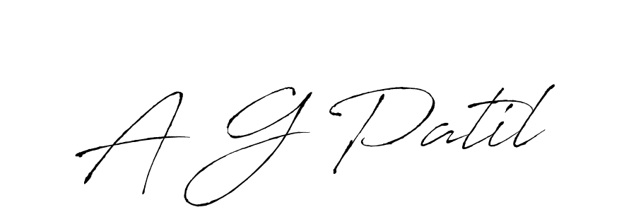 The best way (Antro_Vectra) to make a short signature is to pick only two or three words in your name. The name A G Patil include a total of six letters. For converting this name. A G Patil signature style 6 images and pictures png