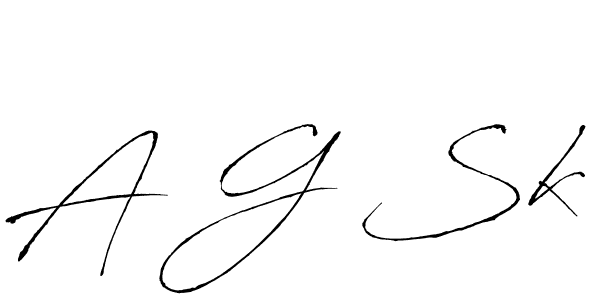 Similarly Antro_Vectra is the best handwritten signature design. Signature creator online .You can use it as an online autograph creator for name A G Sk. A G Sk signature style 6 images and pictures png