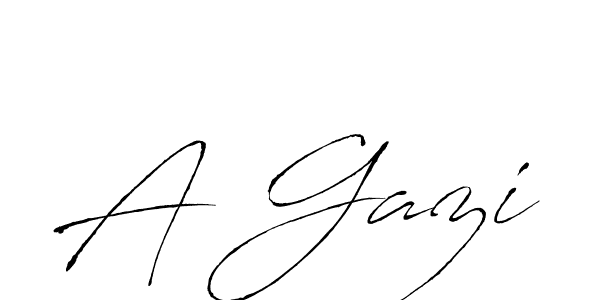 Also we have A Gazi name is the best signature style. Create professional handwritten signature collection using Antro_Vectra autograph style. A Gazi signature style 6 images and pictures png