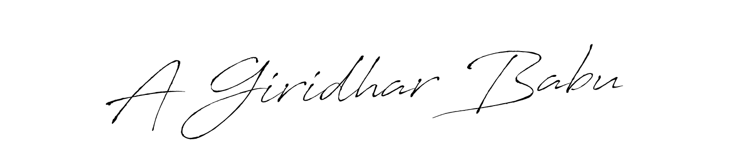 A Giridhar Babu stylish signature style. Best Handwritten Sign (Antro_Vectra) for my name. Handwritten Signature Collection Ideas for my name A Giridhar Babu. A Giridhar Babu signature style 6 images and pictures png