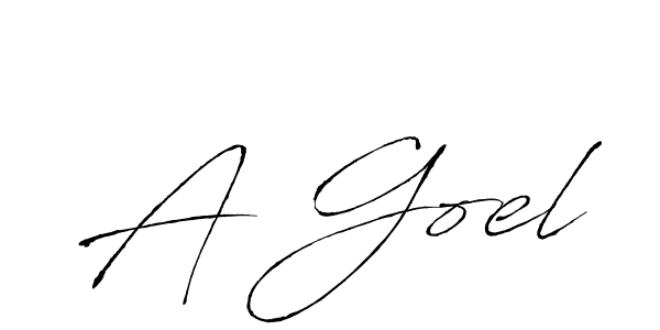 A Goel stylish signature style. Best Handwritten Sign (Antro_Vectra) for my name. Handwritten Signature Collection Ideas for my name A Goel. A Goel signature style 6 images and pictures png