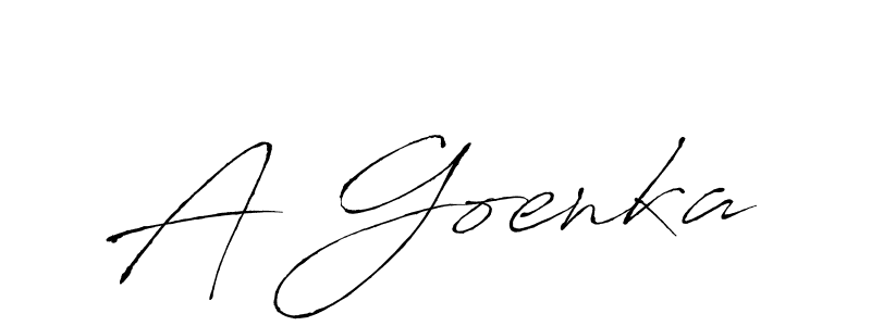 How to make A Goenka signature? Antro_Vectra is a professional autograph style. Create handwritten signature for A Goenka name. A Goenka signature style 6 images and pictures png