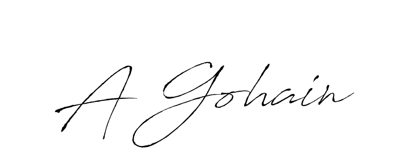 Make a beautiful signature design for name A Gohain. With this signature (Antro_Vectra) style, you can create a handwritten signature for free. A Gohain signature style 6 images and pictures png