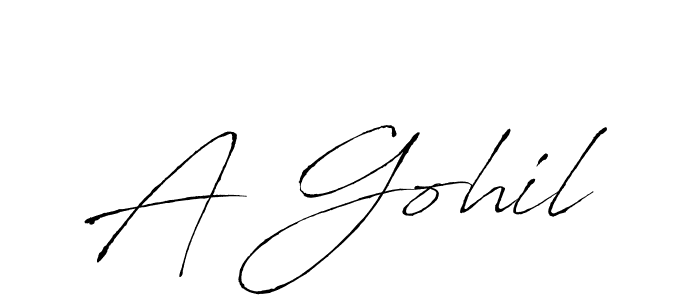 Design your own signature with our free online signature maker. With this signature software, you can create a handwritten (Antro_Vectra) signature for name A Gohil. A Gohil signature style 6 images and pictures png