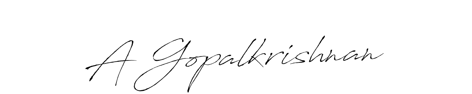 A Gopalkrishnan stylish signature style. Best Handwritten Sign (Antro_Vectra) for my name. Handwritten Signature Collection Ideas for my name A Gopalkrishnan. A Gopalkrishnan signature style 6 images and pictures png