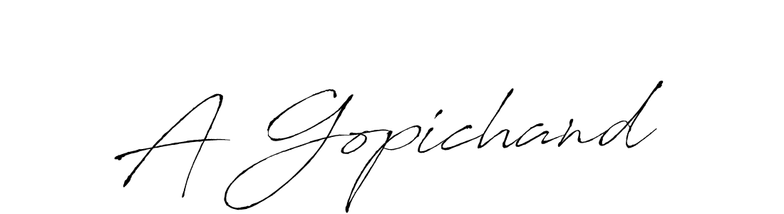 Make a beautiful signature design for name A Gopichand. With this signature (Antro_Vectra) style, you can create a handwritten signature for free. A Gopichand signature style 6 images and pictures png