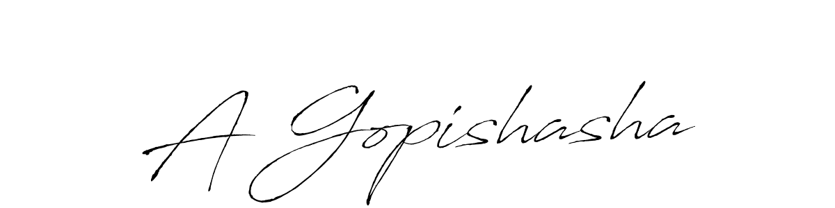 How to make A Gopishasha name signature. Use Antro_Vectra style for creating short signs online. This is the latest handwritten sign. A Gopishasha signature style 6 images and pictures png