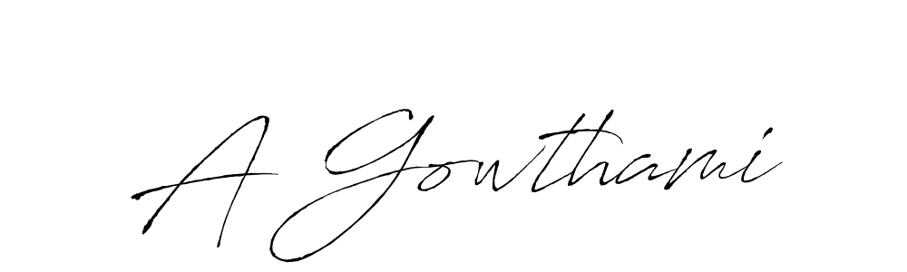 A Gowthami stylish signature style. Best Handwritten Sign (Antro_Vectra) for my name. Handwritten Signature Collection Ideas for my name A Gowthami. A Gowthami signature style 6 images and pictures png