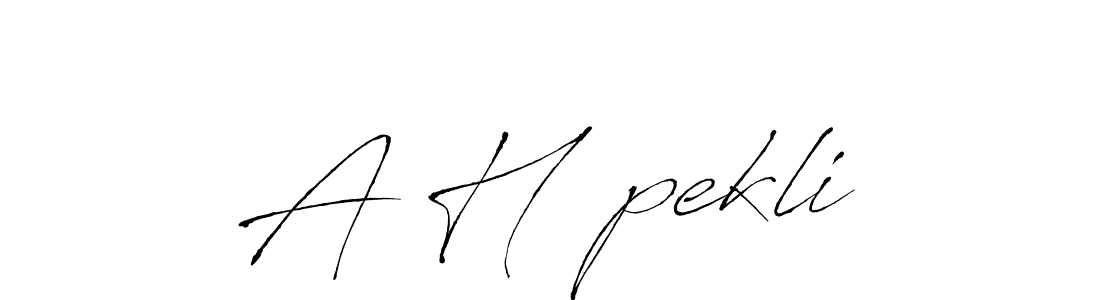 How to make A H İpekli signature? Antro_Vectra is a professional autograph style. Create handwritten signature for A H İpekli name. A H İpekli signature style 6 images and pictures png