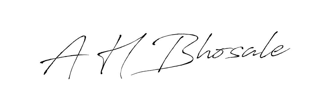 Use a signature maker to create a handwritten signature online. With this signature software, you can design (Antro_Vectra) your own signature for name A H Bhosale. A H Bhosale signature style 6 images and pictures png