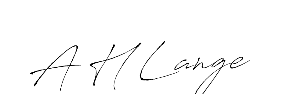 Make a beautiful signature design for name A H Lange. With this signature (Antro_Vectra) style, you can create a handwritten signature for free. A H Lange signature style 6 images and pictures png