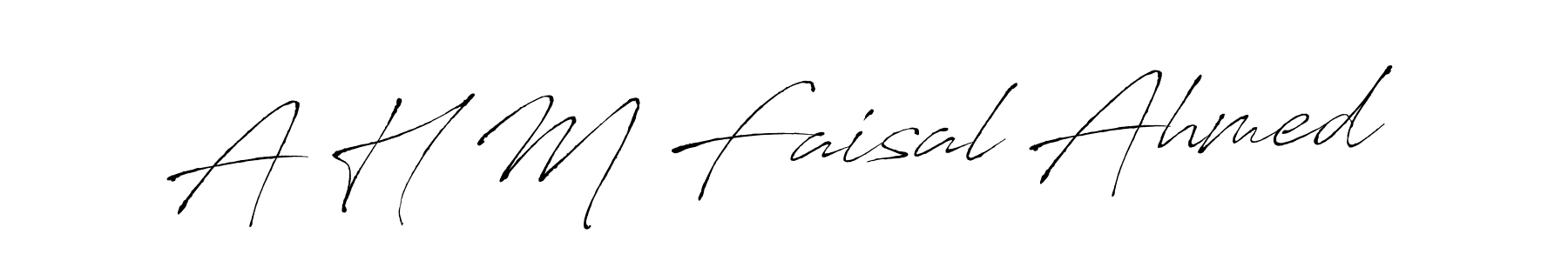 The best way (Antro_Vectra) to make a short signature is to pick only two or three words in your name. The name A H M Faisal Ahmed include a total of six letters. For converting this name. A H M Faisal Ahmed signature style 6 images and pictures png