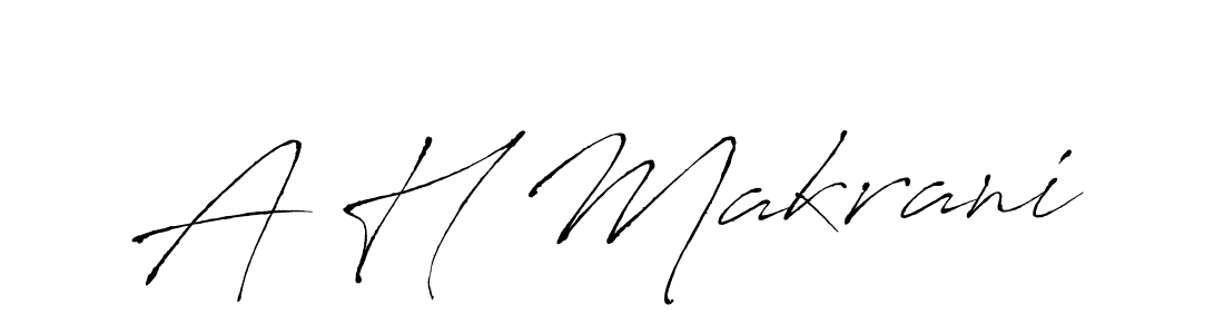 You should practise on your own different ways (Antro_Vectra) to write your name (A H Makrani) in signature. don't let someone else do it for you. A H Makrani signature style 6 images and pictures png