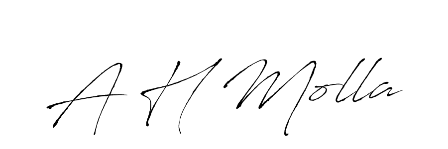 Also You can easily find your signature by using the search form. We will create A H Molla name handwritten signature images for you free of cost using Antro_Vectra sign style. A H Molla signature style 6 images and pictures png