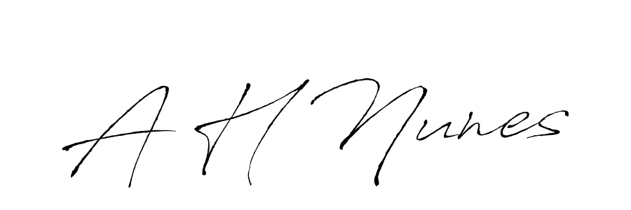 Also You can easily find your signature by using the search form. We will create A H Nunes name handwritten signature images for you free of cost using Antro_Vectra sign style. A H Nunes signature style 6 images and pictures png