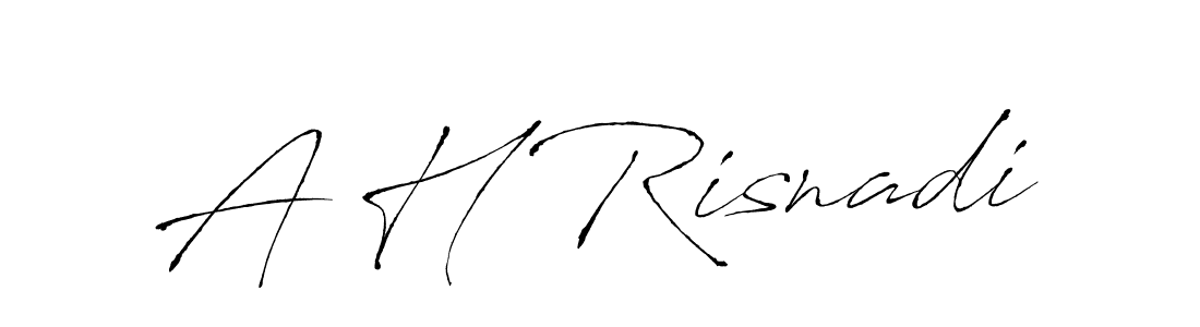 if you are searching for the best signature style for your name A H Risnadi. so please give up your signature search. here we have designed multiple signature styles  using Antro_Vectra. A H Risnadi signature style 6 images and pictures png