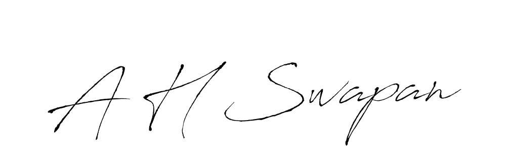 Design your own signature with our free online signature maker. With this signature software, you can create a handwritten (Antro_Vectra) signature for name A H Swapan. A H Swapan signature style 6 images and pictures png