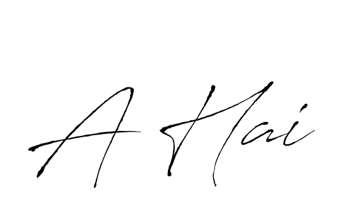 The best way (Antro_Vectra) to make a short signature is to pick only two or three words in your name. The name A Hai include a total of six letters. For converting this name. A Hai signature style 6 images and pictures png