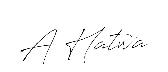 Create a beautiful signature design for name A Hatwa. With this signature (Antro_Vectra) fonts, you can make a handwritten signature for free. A Hatwa signature style 6 images and pictures png