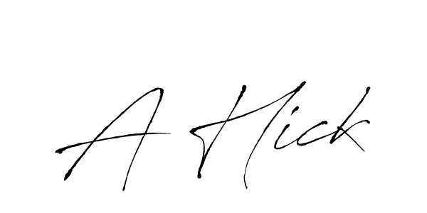 Make a beautiful signature design for name A Hick. With this signature (Antro_Vectra) style, you can create a handwritten signature for free. A Hick signature style 6 images and pictures png