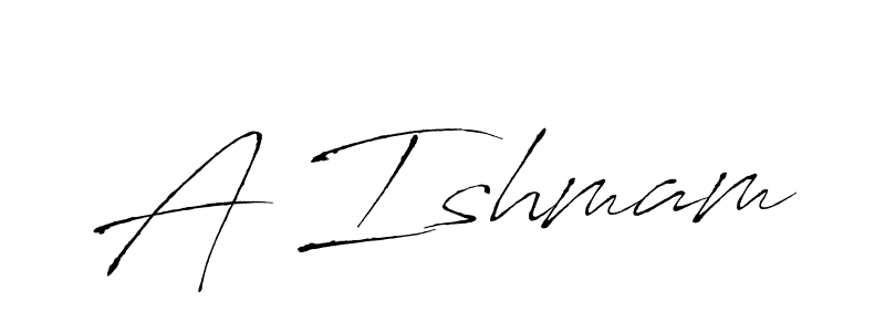 Use a signature maker to create a handwritten signature online. With this signature software, you can design (Antro_Vectra) your own signature for name A Ishmam. A Ishmam signature style 6 images and pictures png