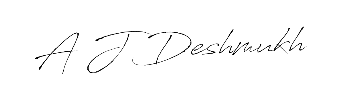 You should practise on your own different ways (Antro_Vectra) to write your name (A J Deshmukh) in signature. don't let someone else do it for you. A J Deshmukh signature style 6 images and pictures png