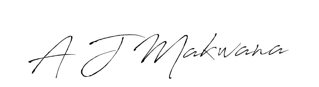 Make a beautiful signature design for name A J Makwana. With this signature (Antro_Vectra) style, you can create a handwritten signature for free. A J Makwana signature style 6 images and pictures png