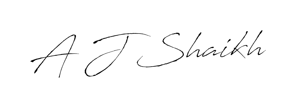 Design your own signature with our free online signature maker. With this signature software, you can create a handwritten (Antro_Vectra) signature for name A J Shaikh. A J Shaikh signature style 6 images and pictures png