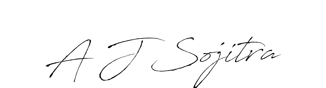 Create a beautiful signature design for name A J Sojitra. With this signature (Antro_Vectra) fonts, you can make a handwritten signature for free. A J Sojitra signature style 6 images and pictures png