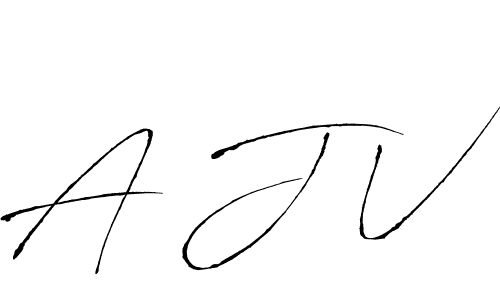 Similarly Antro_Vectra is the best handwritten signature design. Signature creator online .You can use it as an online autograph creator for name A J V. A J V signature style 6 images and pictures png