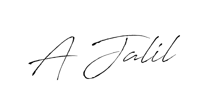 How to make A Jalil signature? Antro_Vectra is a professional autograph style. Create handwritten signature for A Jalil name. A Jalil signature style 6 images and pictures png