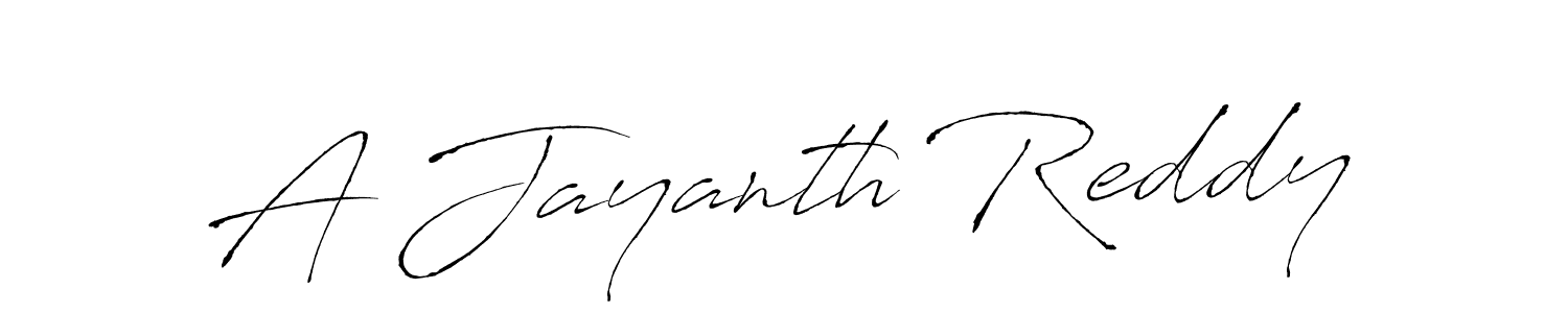 Make a beautiful signature design for name A Jayanth Reddy. With this signature (Antro_Vectra) style, you can create a handwritten signature for free. A Jayanth Reddy signature style 6 images and pictures png