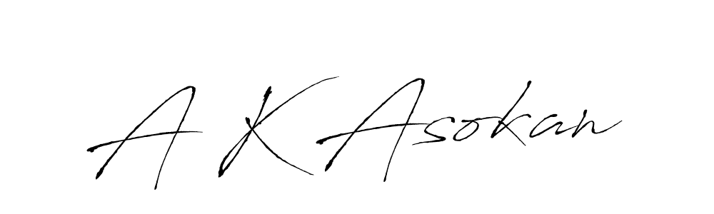 Design your own signature with our free online signature maker. With this signature software, you can create a handwritten (Antro_Vectra) signature for name A K Asokan. A K Asokan signature style 6 images and pictures png