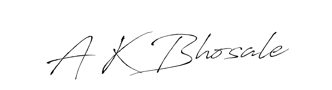 How to make A K Bhosale name signature. Use Antro_Vectra style for creating short signs online. This is the latest handwritten sign. A K Bhosale signature style 6 images and pictures png