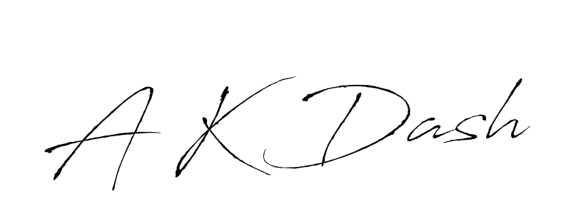 Antro_Vectra is a professional signature style that is perfect for those who want to add a touch of class to their signature. It is also a great choice for those who want to make their signature more unique. Get A K Dash name to fancy signature for free. A K Dash signature style 6 images and pictures png