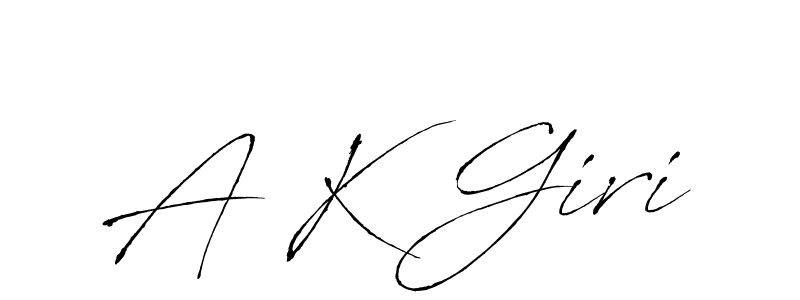 Make a beautiful signature design for name A K Giri. With this signature (Antro_Vectra) style, you can create a handwritten signature for free. A K Giri signature style 6 images and pictures png