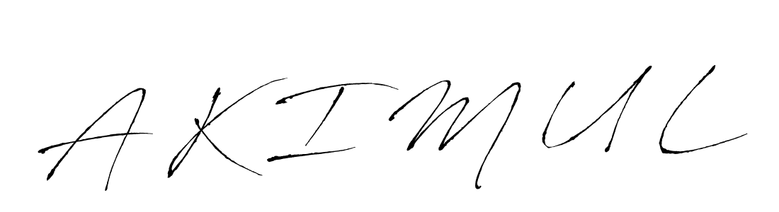 Design your own signature with our free online signature maker. With this signature software, you can create a handwritten (Antro_Vectra) signature for name A K I M U L. A K I M U L signature style 6 images and pictures png
