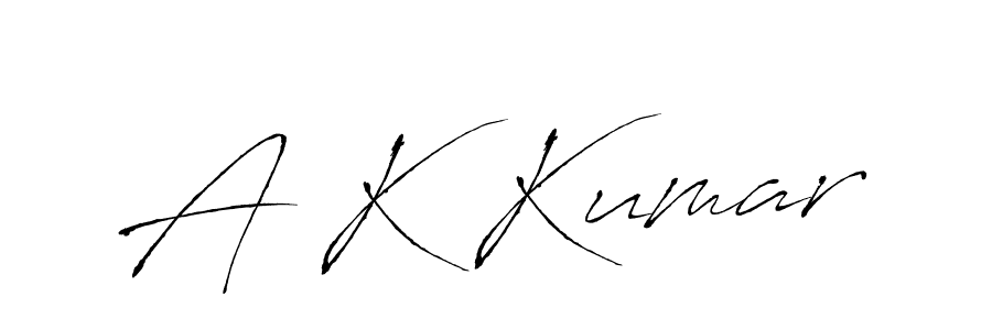 Make a beautiful signature design for name A K Kumar. With this signature (Antro_Vectra) style, you can create a handwritten signature for free. A K Kumar signature style 6 images and pictures png